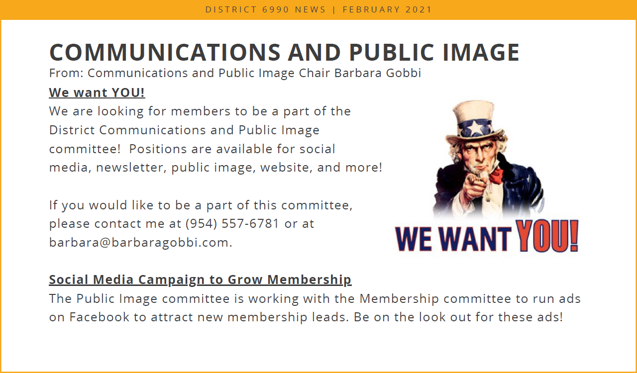 Communications and Public Image