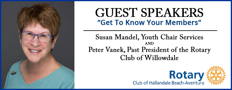 Guest Speakers: Susan Mandel and Peter Vanek